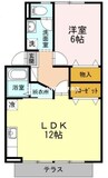ファミール長尾 1LDKの間取り