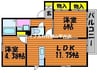 キャトルセゾン　G棟 2LDKの間取り