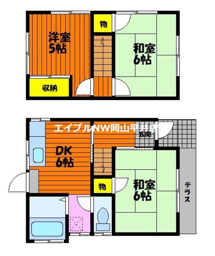 間取図 益野町貸家A