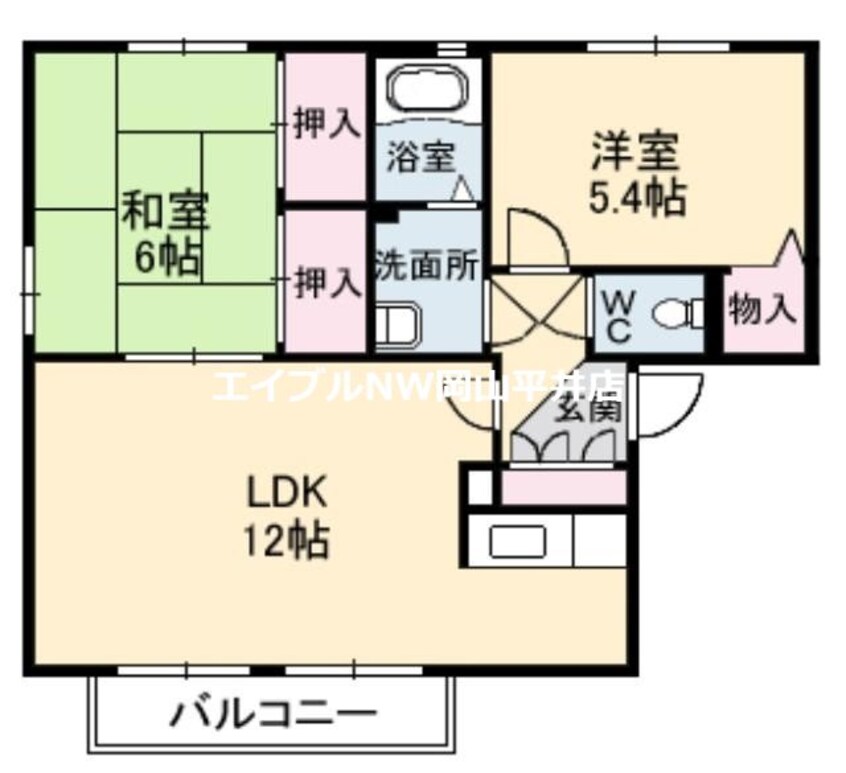 間取図 オークス　壱番館