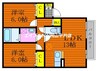 パストラーレ　Ａ 2LDKの間取り