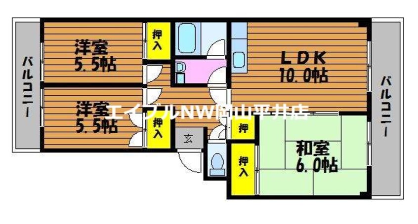 間取図 ビューハイム南輝