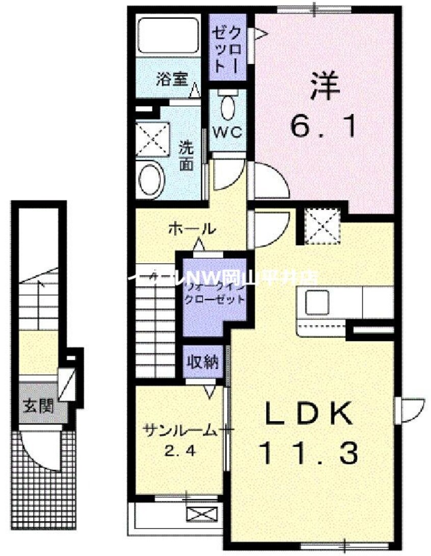 間取図 ドミール　コウナン