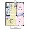 グリーンハイツ 2LDKの間取り