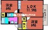 リムーブルヴェルジェⅡ　Ｂ棟 2LDKの間取り