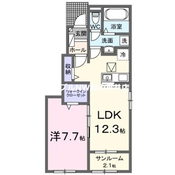 間取図 ラ・ポーズ香登