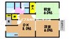 アビデ平井 2DKの間取り