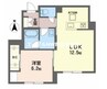 メゾン　ド　ポワール 1LDKの間取り