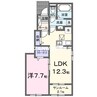 コンテルミナス 1LDKの間取り