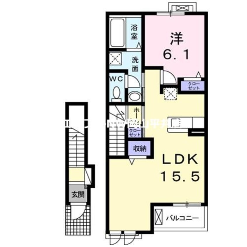 間取図 リバーサイドきずなＢ