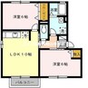 グリーンコートＢ棟 2LDKの間取り