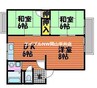 ハイネス平成Ⅱ 2LDKの間取り
