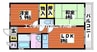 VILLA FRESCA 2LDKの間取り