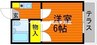CASA Moderato 1Kの間取り
