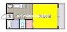 マーガレットＭ 1Kの間取り
