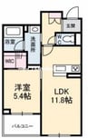 フィオーレ 1LDKの間取り