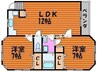 ルグラン関　Ｂ棟 2LDKの間取り