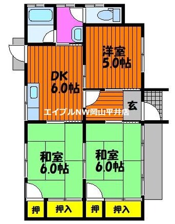 間取図 平井７丁目貸家