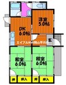 平井７丁目貸家 3DKの間取り