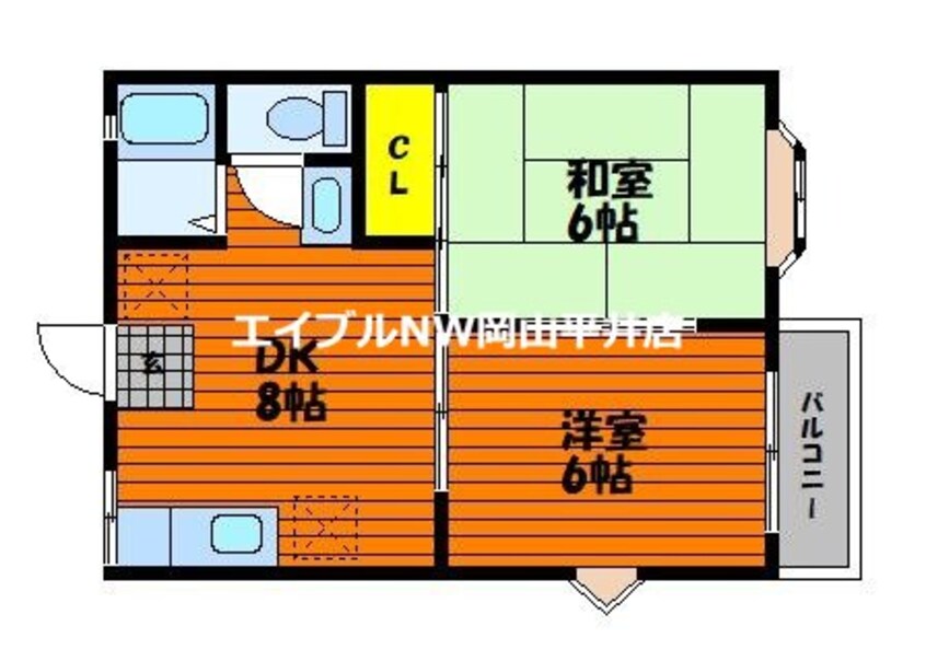 間取図 シャトレイーストＢ棟