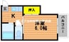 ハイホームＫ 1Kの間取り