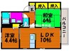 スカイハイツ 2LDKの間取り