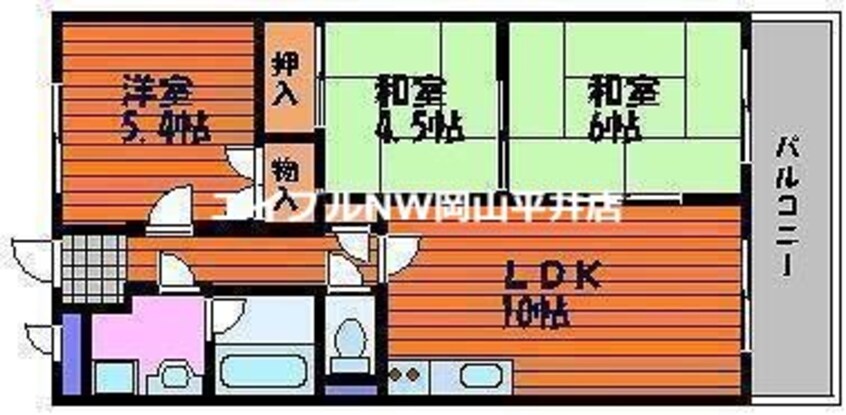 間取図 ネクスト倉田　東館