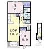 コンフォータス 2LDKの間取り