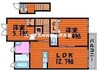 ソレアード操山　Ｄ棟 2LDKの間取り