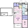 アラン　コート 1LDKの間取り
