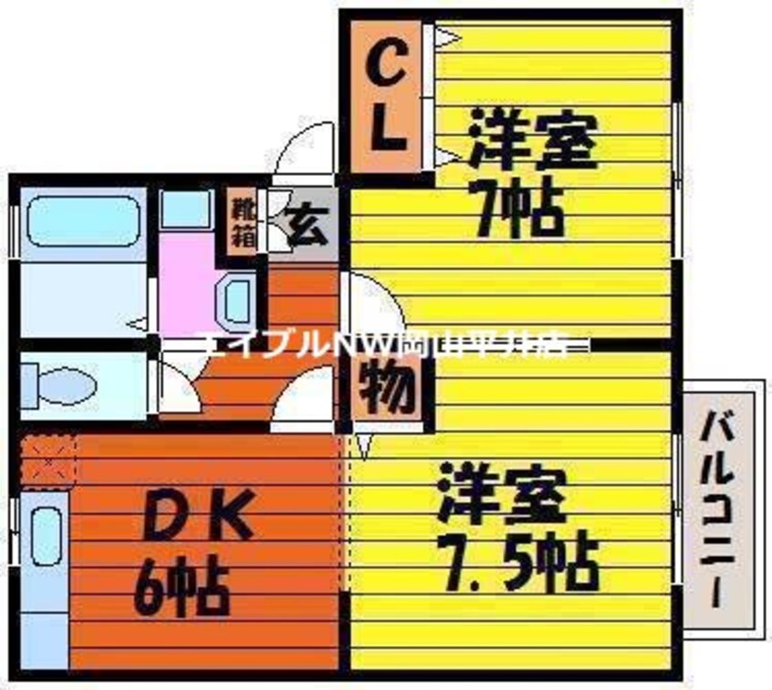 間取図 グリーンヒルズＢ