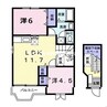アメニティレジデンス木下Ｃ 2LDKの間取り
