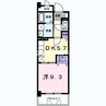 サンフォレスタ上道 1Kの間取り
