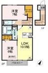 DR-Plus 2LDKの間取り