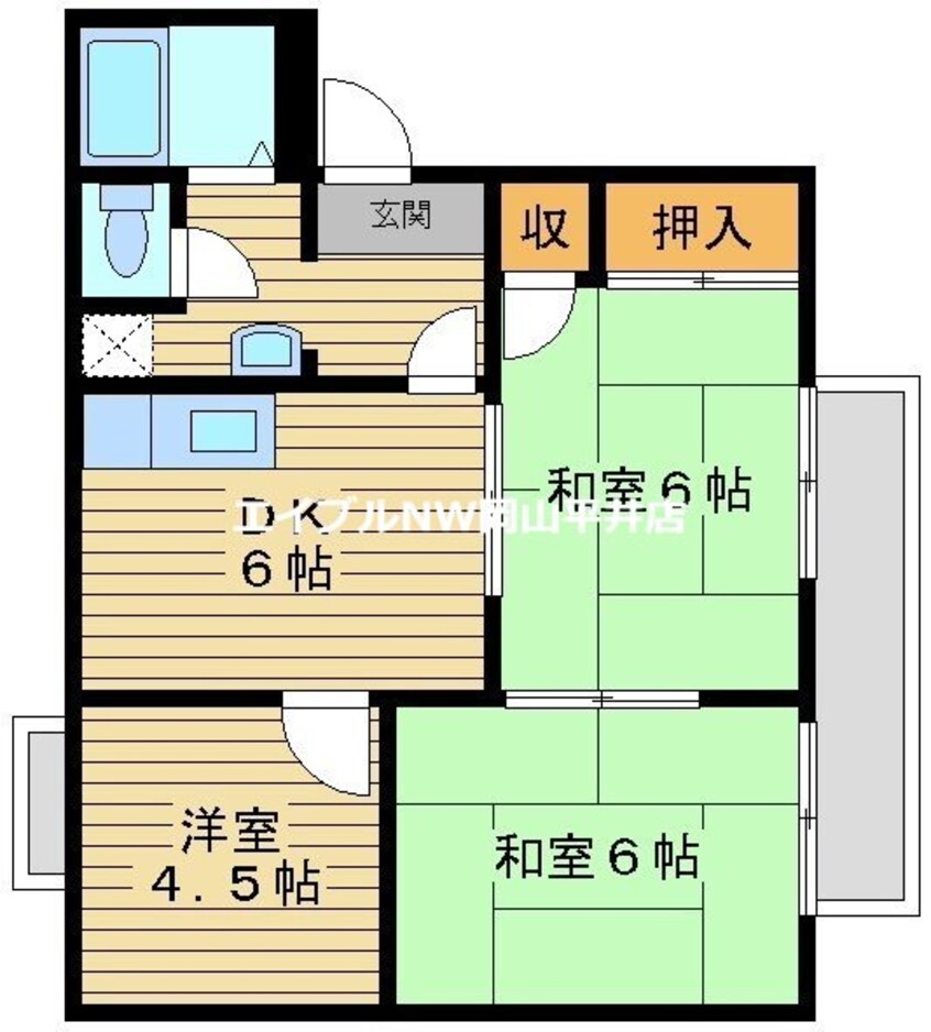 間取図 フレグランス片山A棟