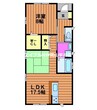 カーサ・ルーラル　Ａ 1LDKの間取り