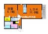 オレンジパレス 1LDKの間取り