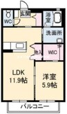 シャーメゾン　グレース　Ｃ棟 1LDKの間取り