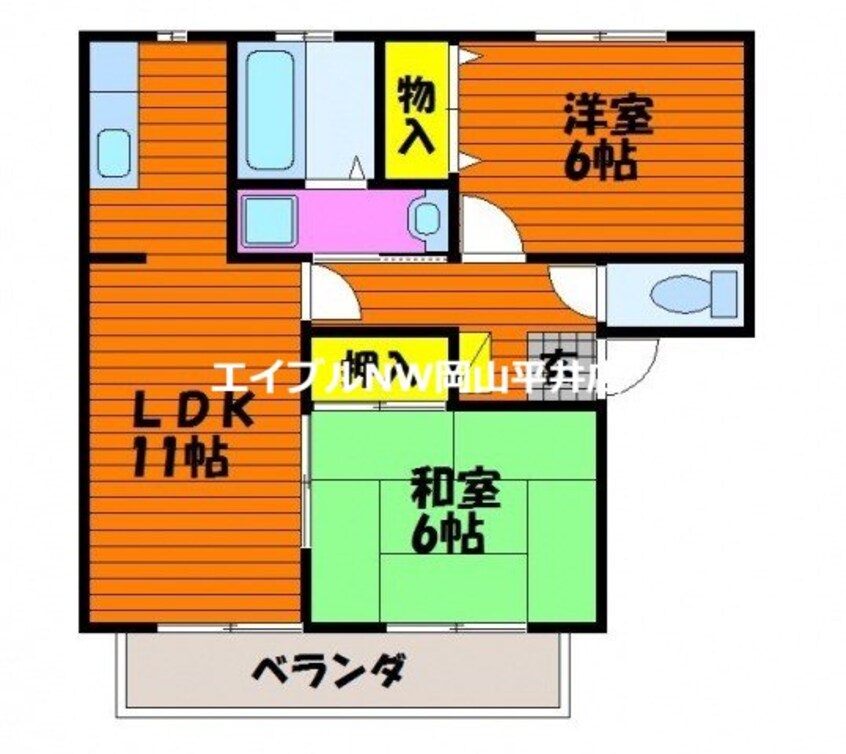 間取図 フォレスト東平島　Ｄ