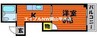 サンジェルマン中納言 1Kの間取り
