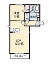 グランカーサ平井　参番館 1LDKの間取り