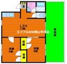 メゾンラスタⅢ 2LDKの間取り