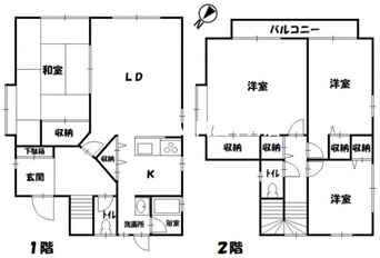 間取図 当新田貸家