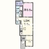 フレグランス 1LDKの間取り
