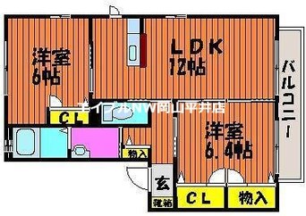 間取図 シャーメゾングレースB棟