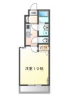 アクエルド 1Kの間取り