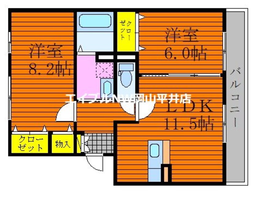 間取図 シャン・ヴィラージュ