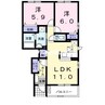 ベア・ヴェイル 2LDKの間取り