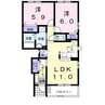 ベア・ヴェイル 2LDKの間取り