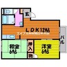 アルモニー東岡山 2LDKの間取り
